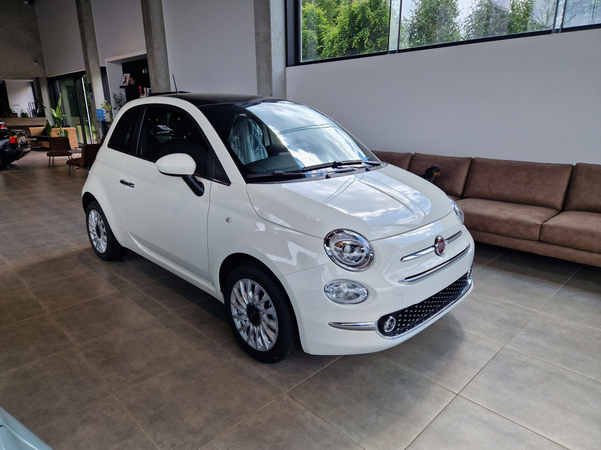 Elegantes Fiat 500 Gelato Wei Ebenbild