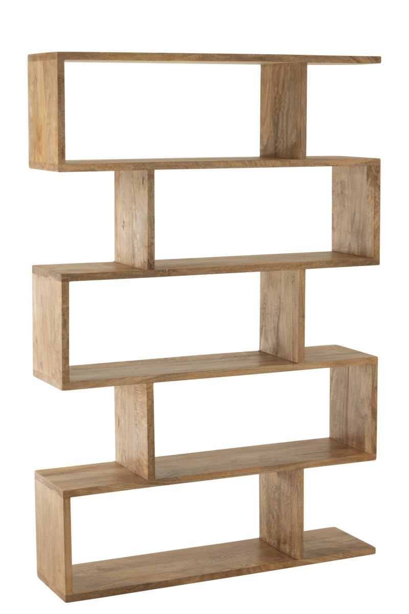 Bookcase slats zigzag shelves cabinet J-line @ LIVING-shop.eu