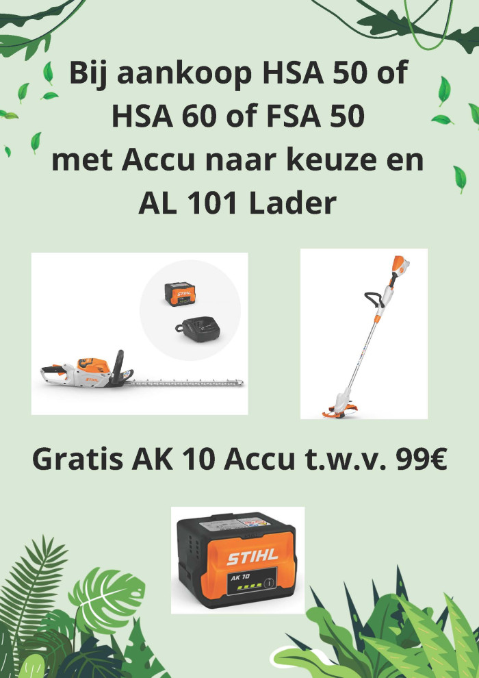 Bij aankoop HSA 50 - HSA 60 - FSA 50 inclusief Accu naar keuze en AL 101 Lader (1)