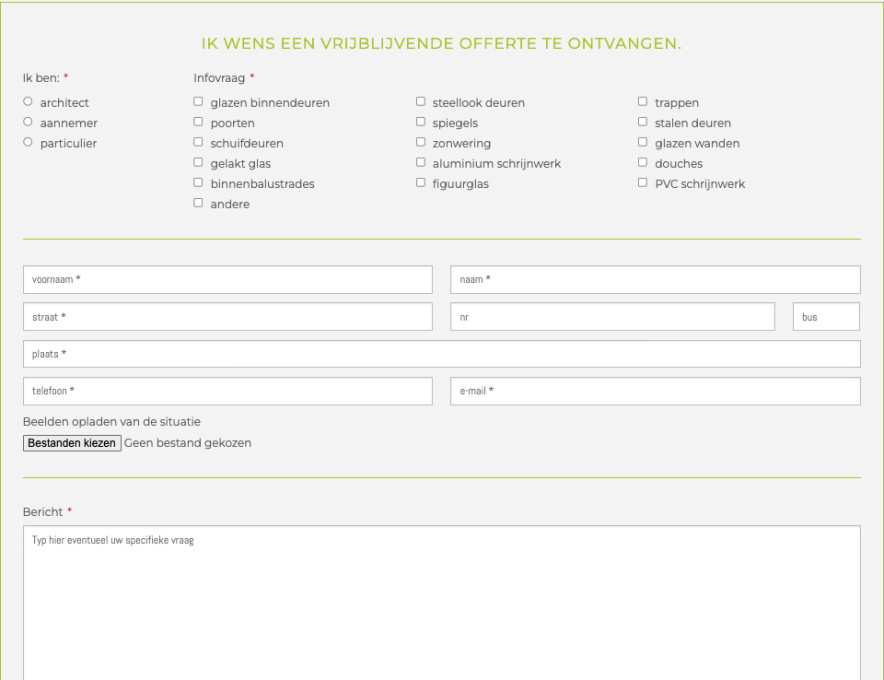 SEO contactformulier