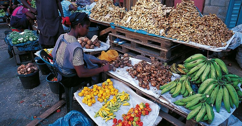 suriname paramaribo marktkraam