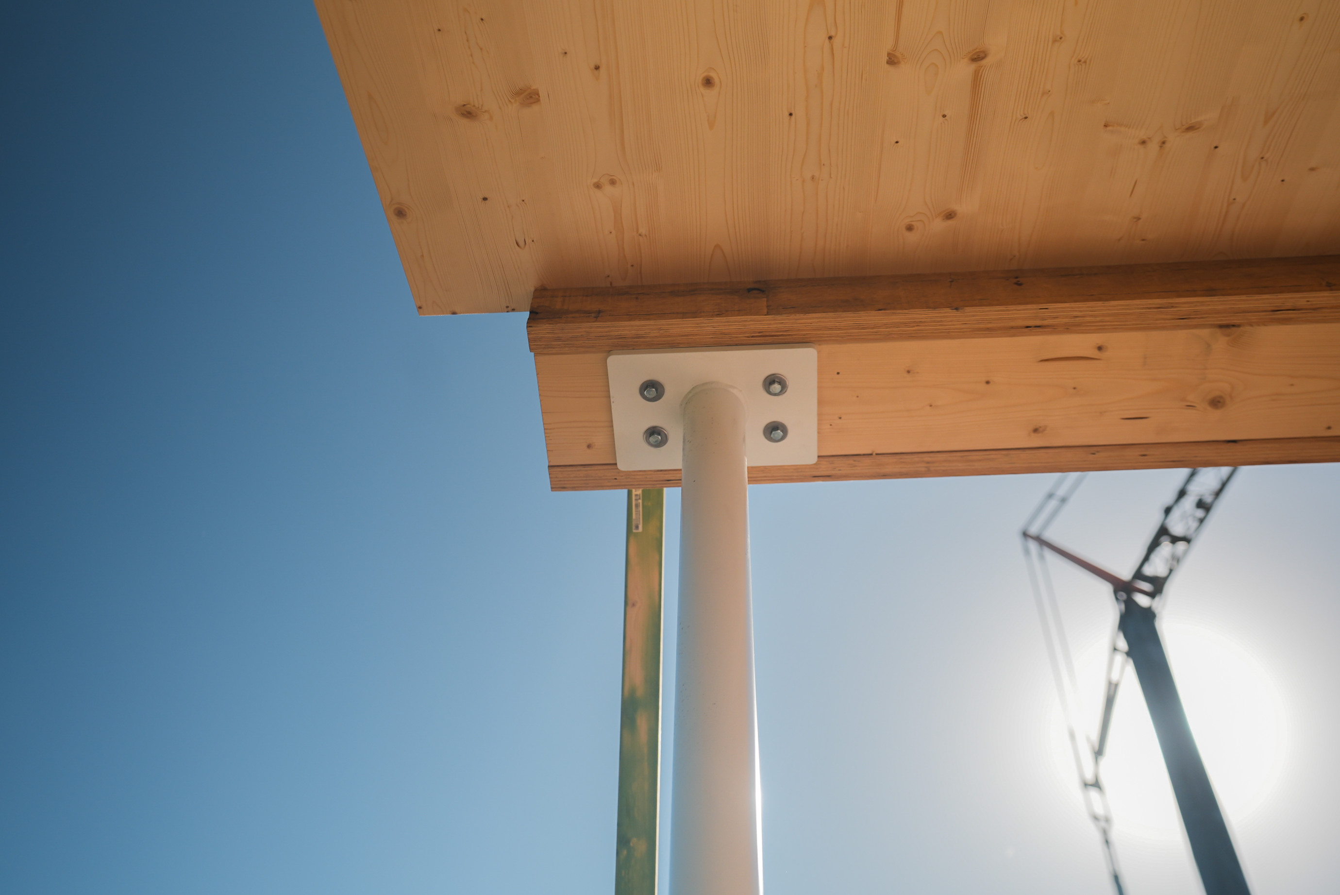 CLT-dakstructuur- detail CLT dakstructuur voor residentieel houtbouwproject te Gent