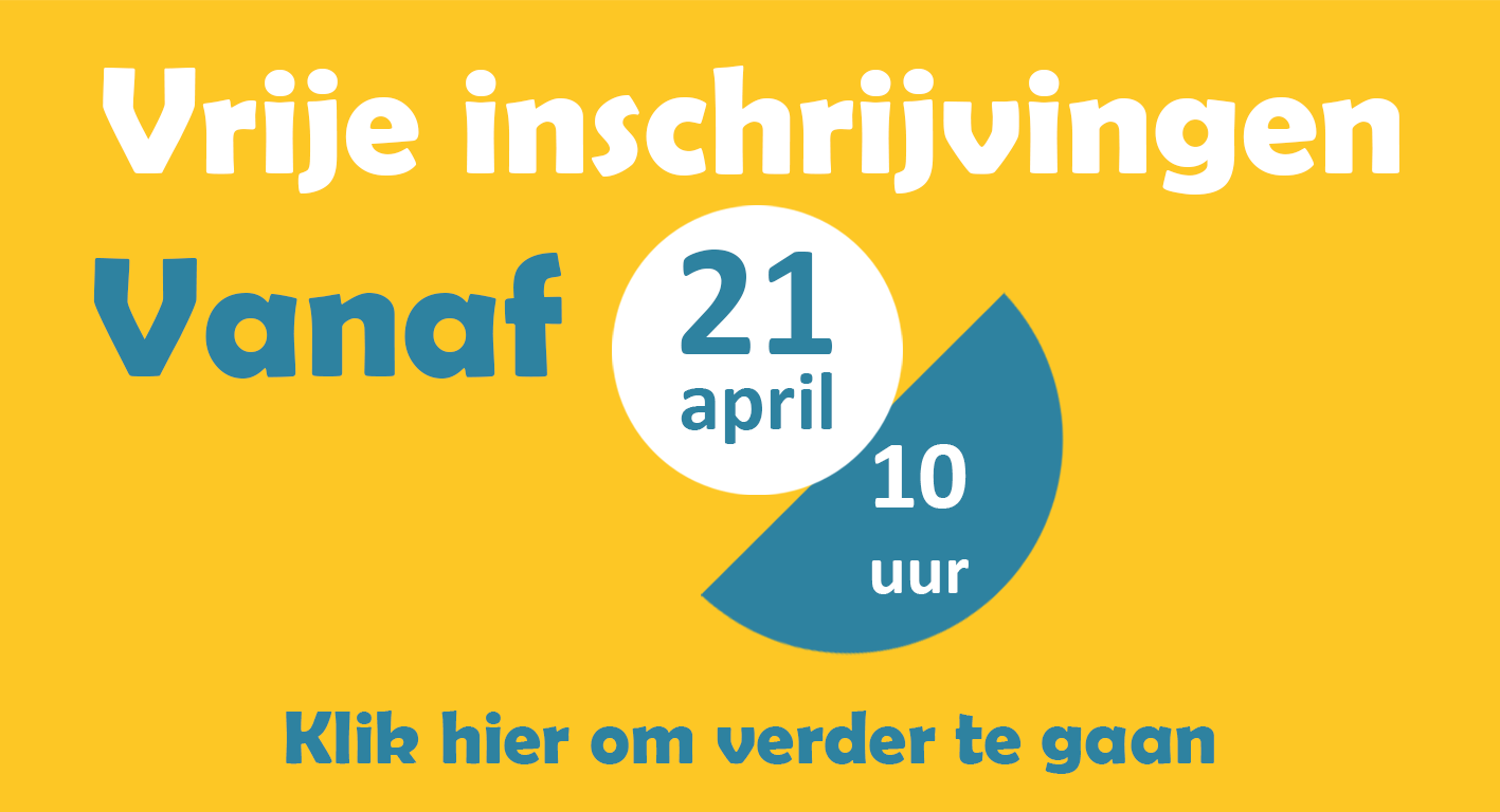 Banner vrije inschrijvingen