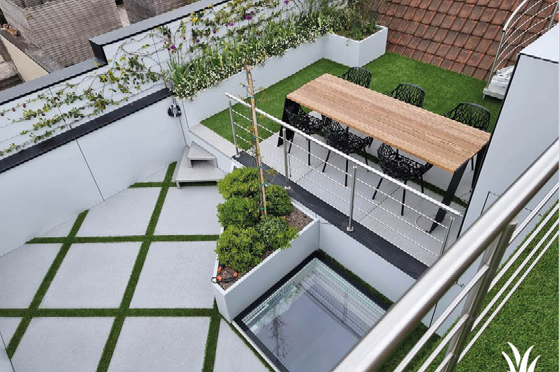 Grasmeester kunstgras geschikt voor appartement - balkon