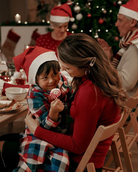 Christmas at the table-