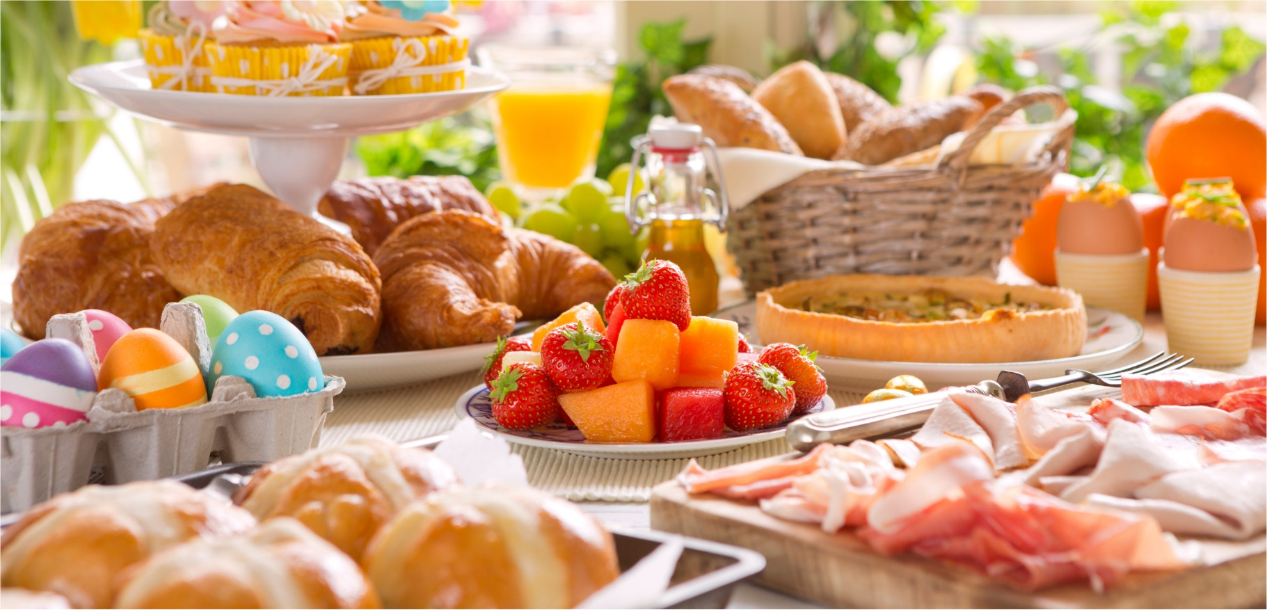 Table set for lavish Easter brunch