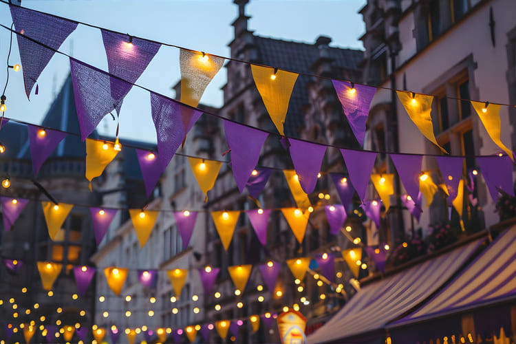 gentse feesten straatfeest stad vlaggen