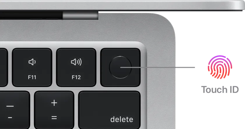 Clavier d’un MacBook avec Touch ID