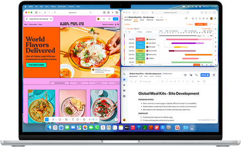 MacBook Air met meerdere geopende apps