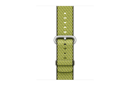watchband-donker olijfgroen geruit-geweven-42mm
