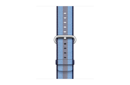 watchband-middernachtblauw gestreept-geweven-38mm