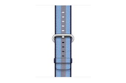 watchband-middernachtblauw gestreept-geweven-42mm