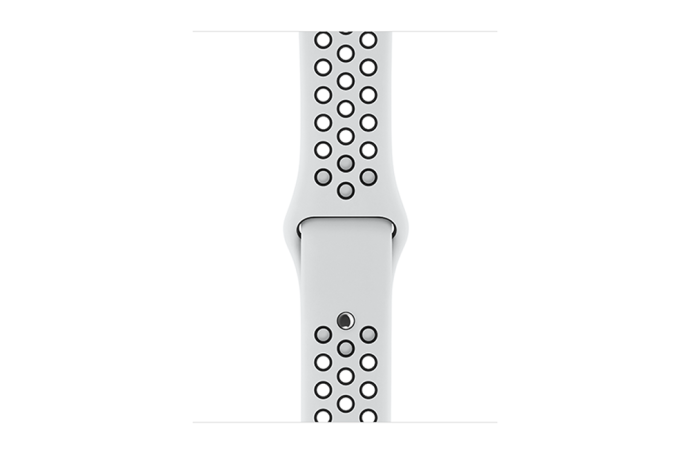 watchband-platinum zwart-nike sport-42mm