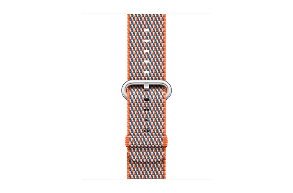 watchband-sinaasappel geruit-geweven-38mm