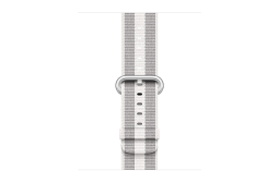 watchband-wit gestreept-geweven-42mm