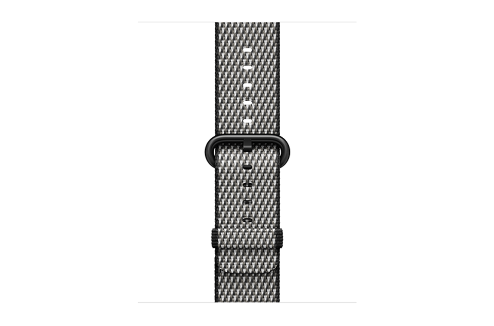 watchband-zwart geruit-geweven-38mm