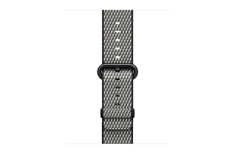 watchband-zwart geruit-geweven-42mm