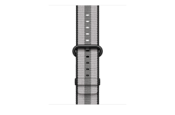 watchband-zwart gestreept-geweven-42mm