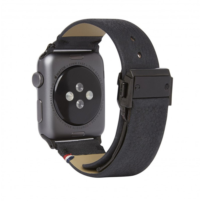 leather-strap-voor-apple-watch-series-1-2-3-42mm Zwart