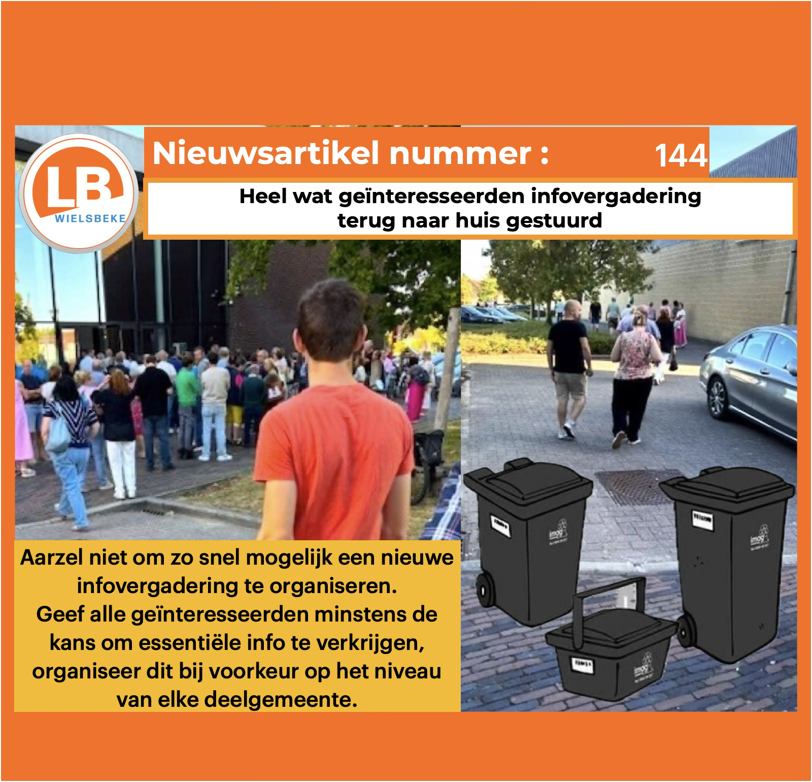 Heel wat geïnteresseerden infovergadering terug naar huis gestuurd