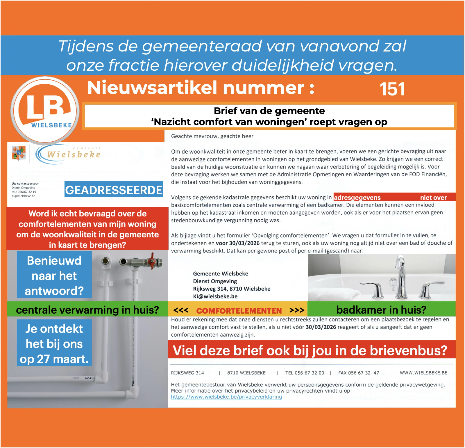 Brief van de gemeente ‘Nazicht comfort van woningen’ roept vragen op Brief van de gemeente ‘Nazicht comfort van woningen’ roept vragen op