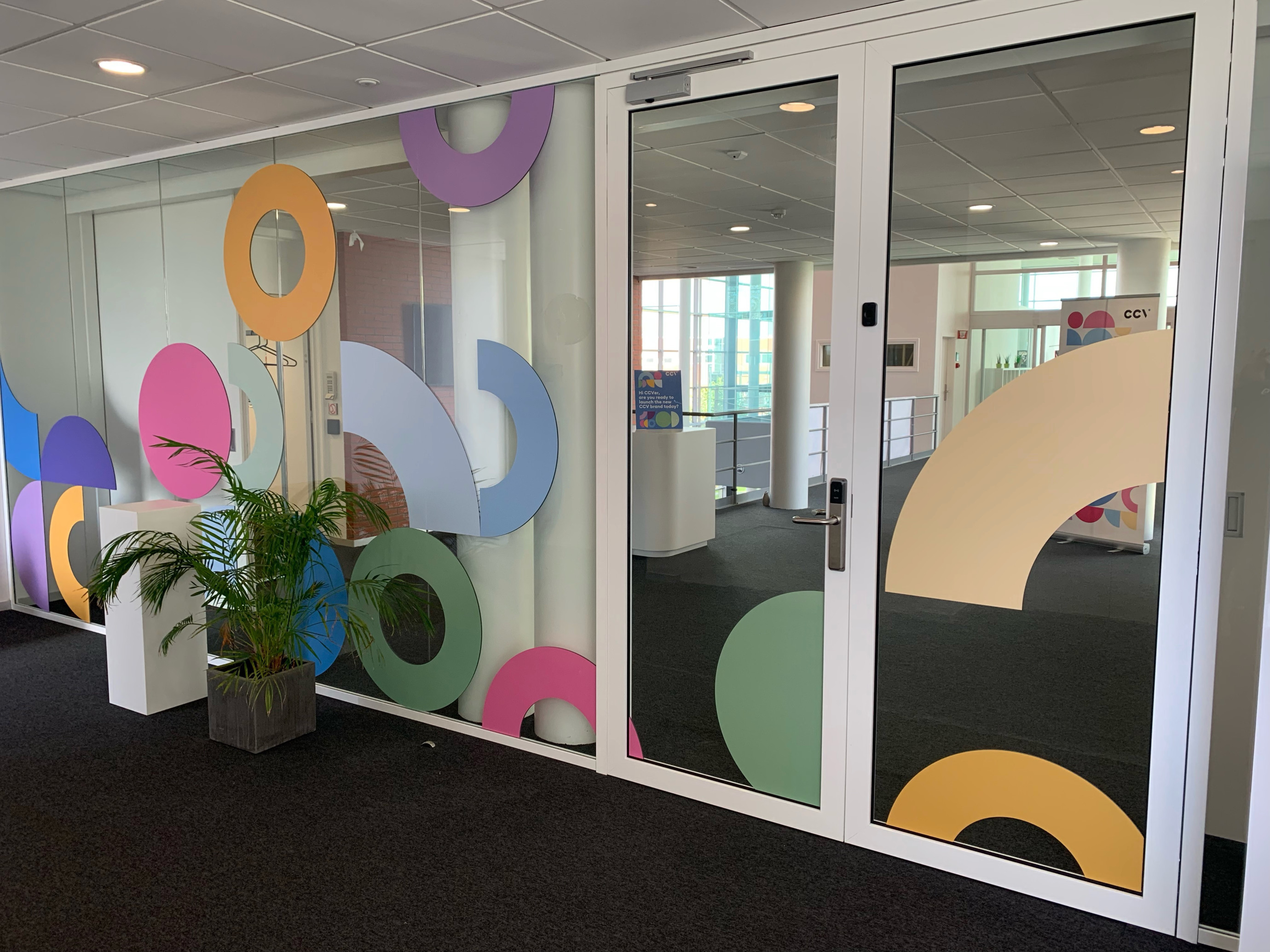 Indoor raambelettering