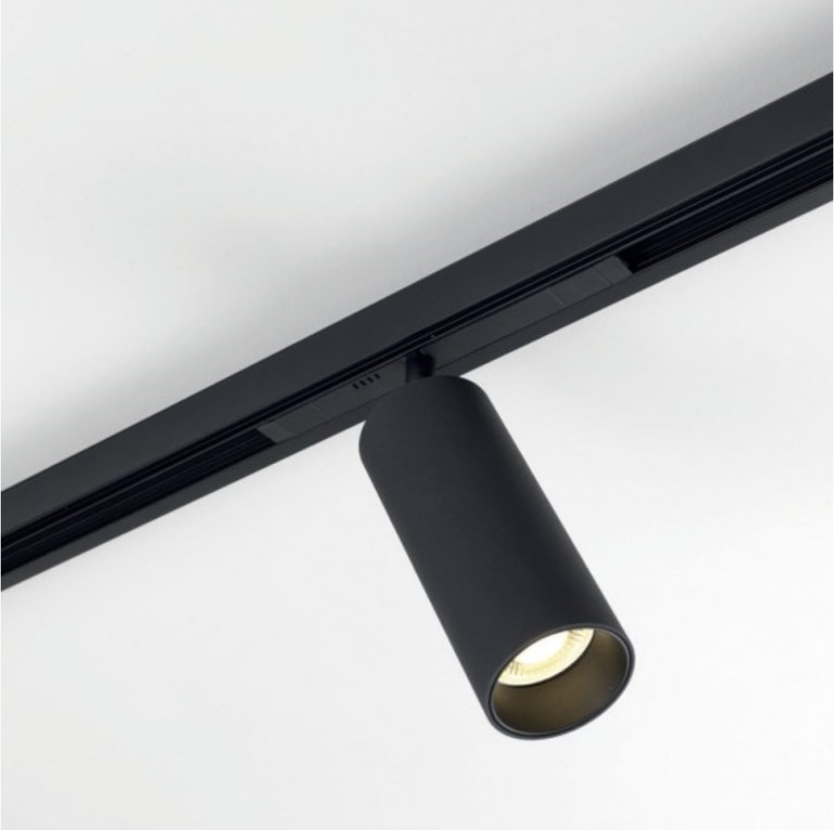 Tube Microtrack Zwarte Micro tube spots LED op rail profiel @ LIVING-shop.eu