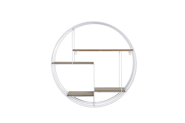 Round wall rack metal white best buy online @ LIVING-shop.eu