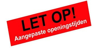 aangepaste openingstijden