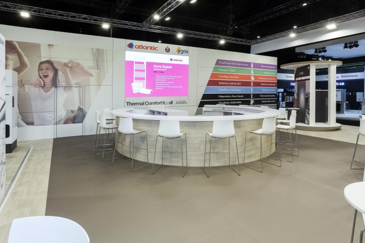 Atlantic Voor Atlantic verzorgde Travelexpo de volledige standenbouw tijdens Batibouw. De beursstand combineerde functionaliteit met een strak design en bood voldoende ruimte voor productdemonstraties en klantencontacten. Dankzij de professionele afwerking kwam het merk sterk naar voren op de beursvloer.