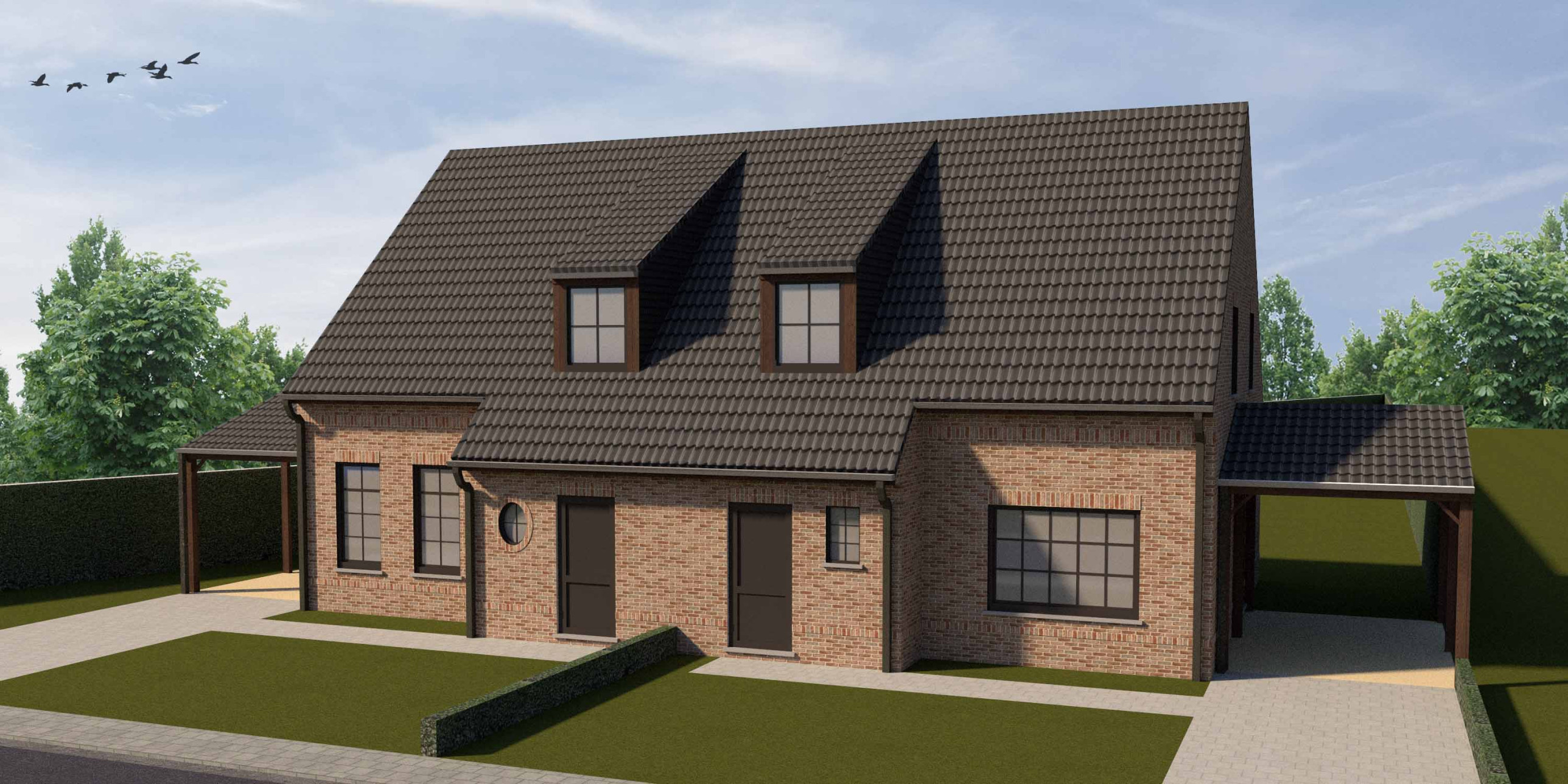 3D met carport