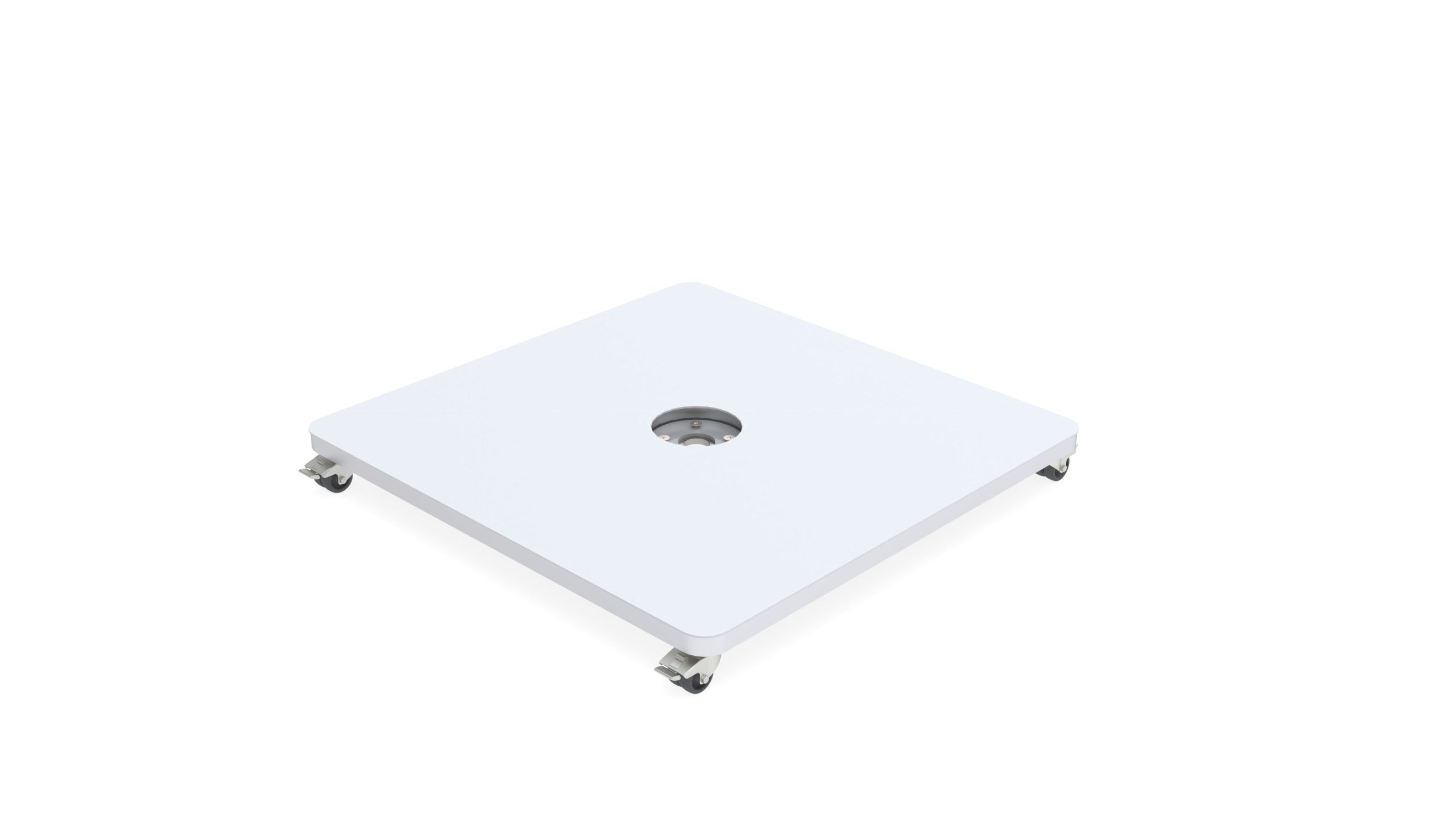Large mobile flat base White