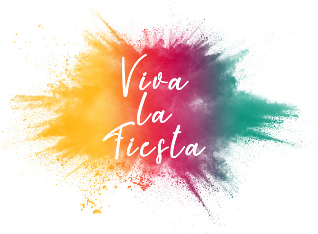 VivaLaFiesta transparant witte letters