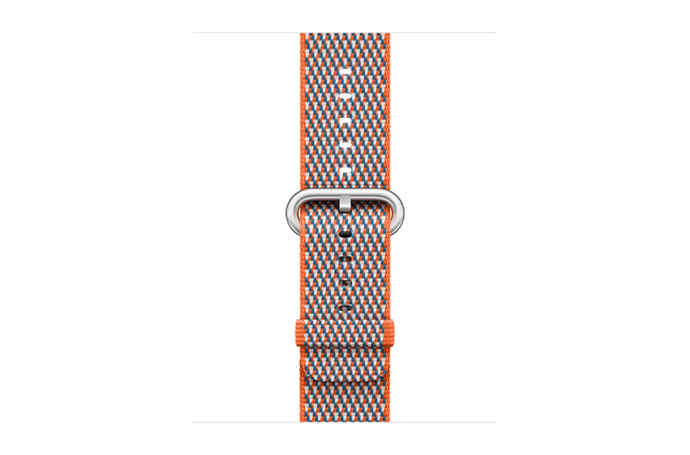 watchband-sinaasappel geruit-geweven-38mm