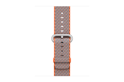 watchband-sinaasappel geruit-geweven-42mm