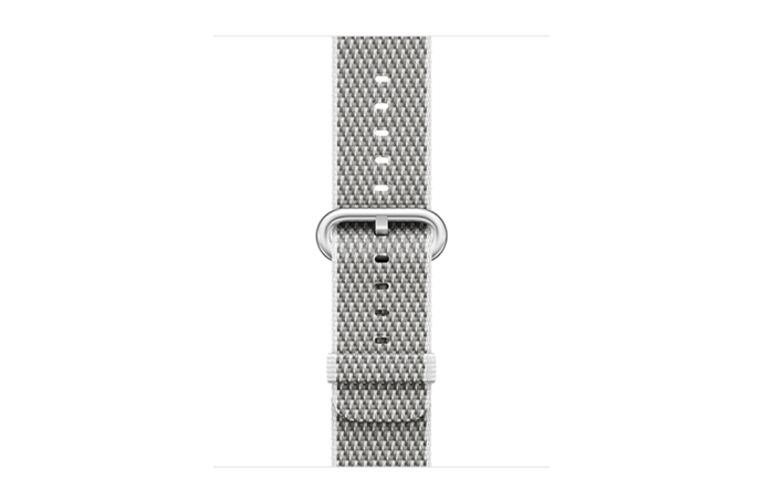 watchband-wit geruit-geweven-38mm
