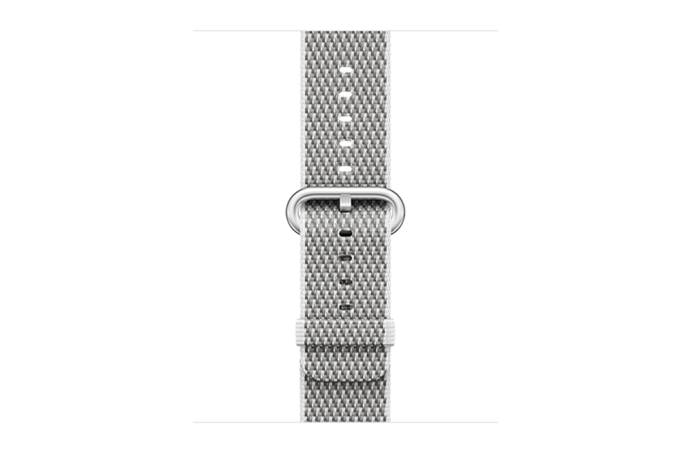 watchband-wit geruit-geweven-42mm