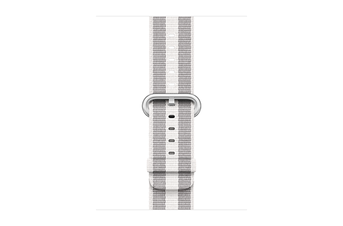 watchband-wit gestreept-geweven-38mm