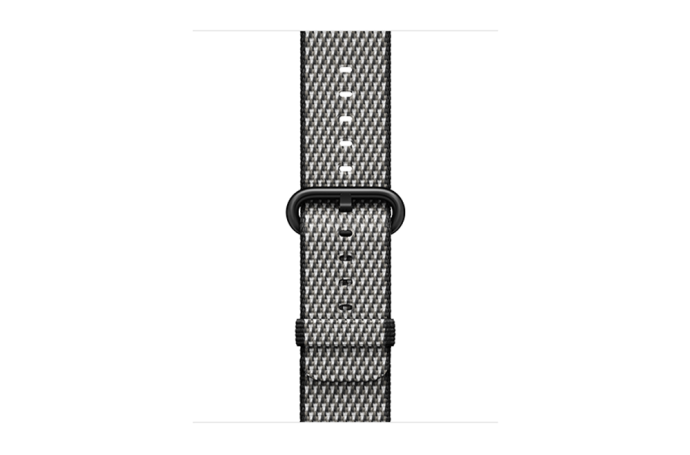 watchband-zwart geruit-geweven-38mm