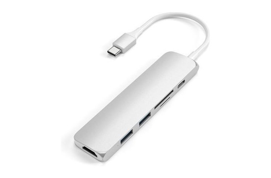 Satechi-Type-C-Slim-Multiport-Adapter---Silver