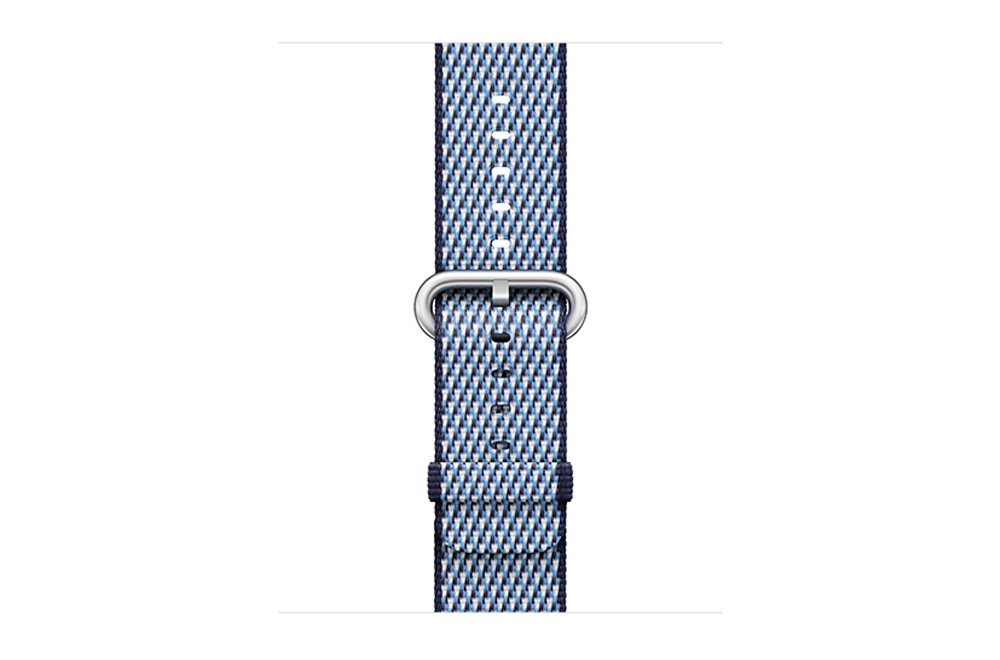 watchband-middernachtblauw geruit-geweven-38mm
