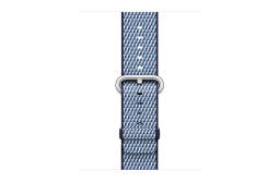 watchband-middernachtblauw geruit-geweven-38mm