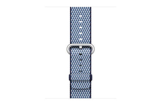 watchband-middernachtblauw geruit-geweven-38mm