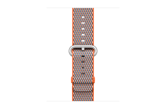 watchband-sinaasappel geruit-geweven-38mm