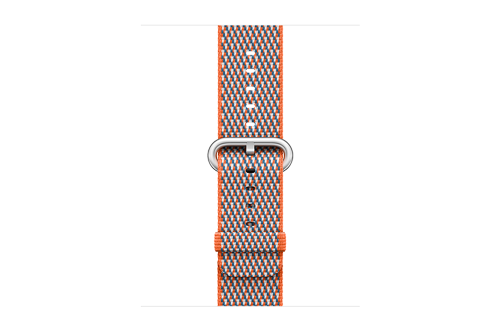 watchband-sinaasappel geruit-geweven-42mm