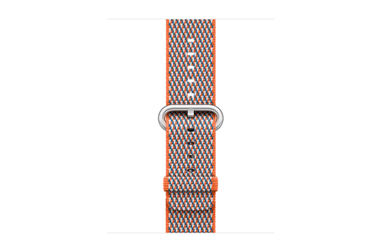watchband-sinaasappel geruit-geweven-42mm