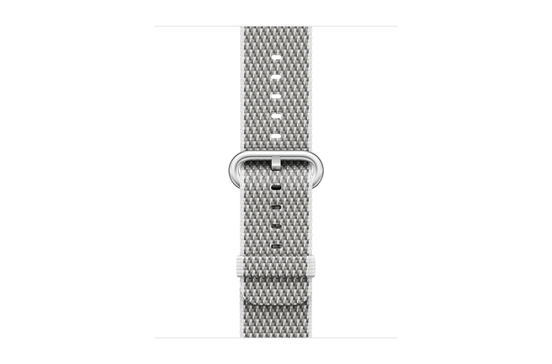 watchband-wit geruit-geweven-38mm