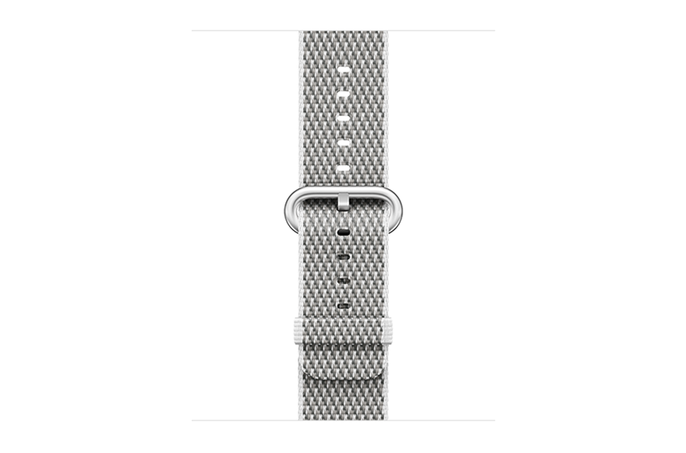 watchband-wit geruit-geweven-42mm