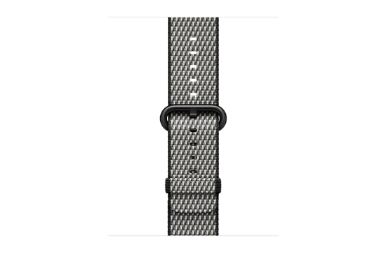 watchband-zwart geruit-geweven-38mm