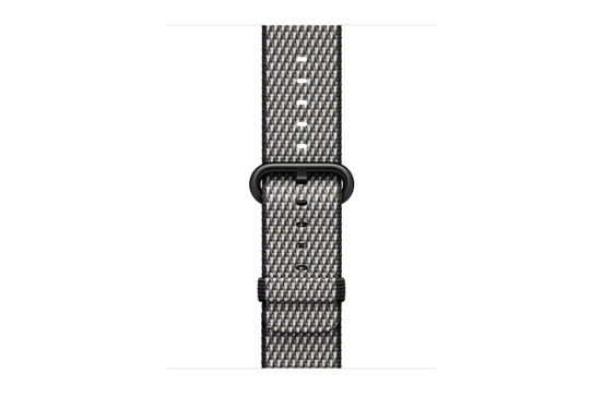 watchband-zwart geruit-geweven-42mm